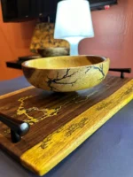 Lightning wooden plate